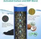 SimPure Whole House Water Filter Cartridges 20" x 4.5" GAC/KDF Carbon and Heavy Metal Filter, For DB20P, WHB20, FG25B-KS, WGB32B-KS, ‎FLTWH2045K, 6 Pack