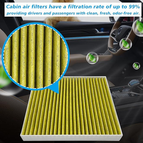 2PCS Capume for Cabin Air Filter JMC1A Fit for 2013-2018 Altima, 2016-2023 Maxima, 2015-2024 Murano, 2013-2020 Pathfinder, 2013 JX35, 2014-2020 QX60, Replacement for 27277-3JC1A, CF11776