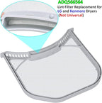 ADQ566564 Lint Filter Replacement for LG and Kenmore Dryers, Ultra Durable Lint Screen Trap, Rim without Felt Seal, Filter Size 11.9 * 10.9 inch (30.1 * 27.6 cm)