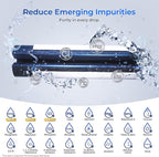 Waterdrop Plus WDP-F19C Replacement for GE® RPWFE®, RPWF (with CHIP) NSF 401 Refrigerator Water Filter, Compatible with WSG-4, GFE28GBLTS, GFE28GSKSS, PFE28KMKES, 2 Filters（Package May Vary）