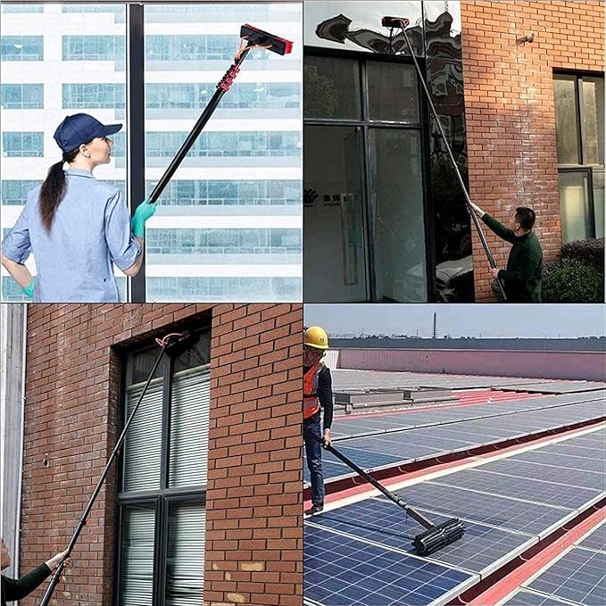 Spray Bar Kit Window Cleaning Brush, Outdoor Window Glass Solar Panel Cleaning,Extendable Cleaner For Greenhouse Roofs, Cleaning Photovoltaic And Solar Panels/35Cmbrushhead/12M/3,35cmbrushhead,5.4M/1