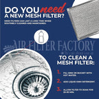 Air Filter Factory Mesh Filter 123324‐004, 123324004, TRN123324004 Replacement For Trion Aluminum Mesh Furnace HVAC Pre/Post Filters 2-Pack