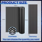 Woanger 4 Pcs 1000 x 300 mm DIY PC Case Dust Filter PC Fan Mesh Filter Floor Vent Cover PVC Dustproof Cover with Magnetic Strip for Computer Chassis Speaker and More, 0.03 Inch Hole, Black