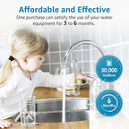 AQUA CREST FXHSC Whole House Water Filter Replacement for GE® FXHSC, GXWH40L, GXWH35F, American Plumber W50PEHD, W10-PR, Culligan® R50-BBSA, 5 Micron 10" x 4.5", High Flow Sediment Filters, Pack of 4