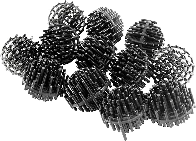 HQRP 50 pcs Bio Balls Filter Media 1.5 Inch - Large Bio Ball for Aquarium, Pond, Waterfall, Fountain Filter Media in Mesh Bag with Zipper