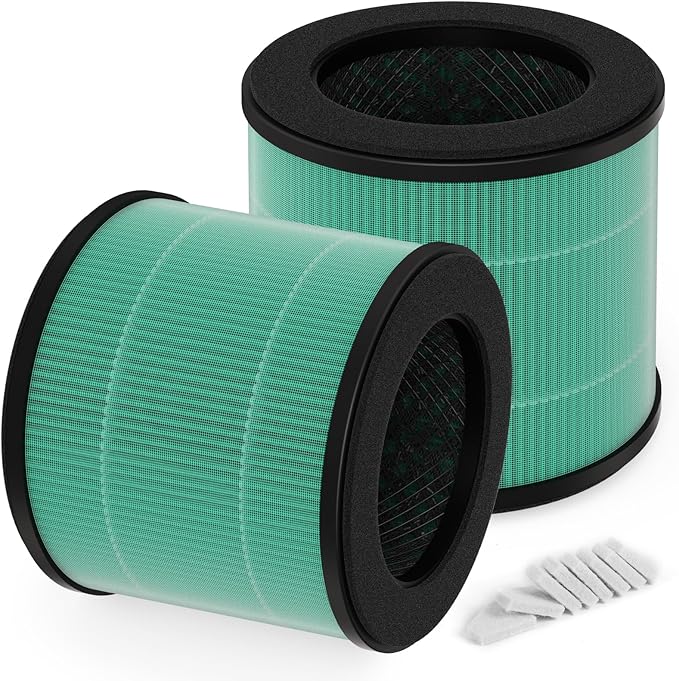 AC300 Replacement Filter Compatible with Purivortex AC300 Purifiers, 3-in-1 Filter（2-Pack）-Green
