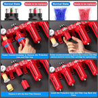 TAILONZ PNEUMATIC 0-150PSI 1/4 Inch NPT Red Industrial Grade 4 Stage Air Drying System, Particulate Filter, Coalescing Filter, Double Desiccant Dryer and Air Regulator (Manual Drainage)