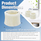 Funmit Humidifier Filters Replacement for Honeywell Humidifier Filter HAC-504 HAC-504AW and Honeywell Filter A, Replacement for Honeywell HCM-350 HCM-500 HCM600 Cool Mist Humidifiers, 6 Pack, White