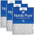 Nordic Pure 16x20x2 (15 1/2 x 19 1/2 x 1 3/4) Pleated MERV 12 Air Filters 3 Pack
