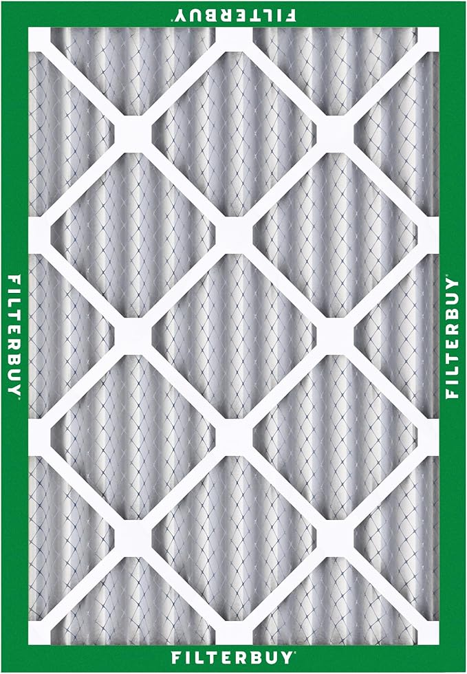 Filterbuy 28x30x2 Air Filter MERV 8 Essential Dust & Allergy Defense (5-Pack), Electrostatic Pleated HVAC AC Furnace Filters Replacement, Made in USA (Actual Size: 27.75 x 29.75 x 1.75)