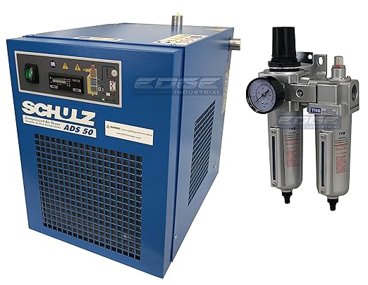YuanKanJu Birsppy Schulz REFRIGERATED Air Dryer for Air Compressor, Compressed Air Systems, 50 CFM, Good for 10HP & 15HP COMPRESSORS (with Regulator PRE-Filter)