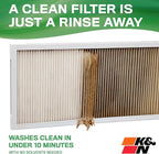 K&N 14X14X1 HVAC Furnace Air Filter, Lasts a Lifetime, Washable, Merv 13, the Last HVAC Filter You Will Ever Buy, Breathe Safely at Home or in the Office, HVC-13-11414