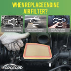 Cabin & Engine Air Filter Fit for Chrysler Pacifica 2017-2026 V6 3.6L Flex/Gas, Voyager 2020-2026 3.6L Gas Air Filter Replace#CA12091 68214516AA CF12283 Car Accessories