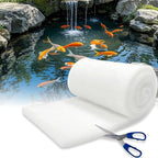 2" Thick Koi Pond Filter Pad, 18" x 36" Fish Pond Filters for Outdoor Ponds, Pond Filter Media, Pond Filter Material White Bulk Roll-Cut to Size-Fit for Aquarium Filter Floss