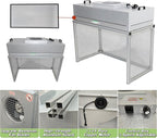 INTSUPERMAI Vertical Laminar Flow Hood Air Flow Clean Bench Workstation with HEPA Aluminum Blade Fan Rated Air Volume 706cfm Dust Free Room Workshop for Phone LCD Repair Workshop Laboratory Using 110V