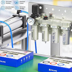 TAILONZ PNEUMATIC 0-240PSI 3/4 Inch NPT Industrial Grade 4 Stage Air Drying System, Particulate Filter, Coalescing Filter, Double Desiccant Dryer 5 Micron Filter +0.01 Micron Filter (Manual Drainage)