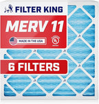 Filter King 12x22x1 Air Filter | 6-PACK | MERV 11 HVAC Pleated A/C Furnace Filters | MADE IN USA | Actual Size: 12 x 22 x .75"