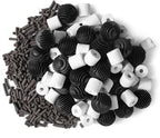 Flexzion Fish Tank Filter Media - Bio Balls for Aquarium Filter, Ceramic Rings & Activated Carbon Pellets in Mesh Bags - Biological, Chemical, & Mechanical Filtration Fresh & Saltwater Aquarium, 3 Set