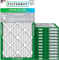 Filterbuy 11.5x19.5x1 Air Filter MERV 8 Essential Dust & Allergy Defense (12-Pack), Electrostatic Pleated HVAC AC Furnace Filters Replacement, Made in USA (Actual Size: 11.50 x 19.50 x 0.75)
