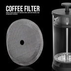 304 Stainless Steel Coffee Filter Mesh 5Pcs Set Portable Detachable Coffee Pot Filter Accessory for Home and Coffee Shop Use Durable High Temperature (Large-1000ml)