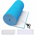 18 x 140" Air Vent Filters, Cut-to-Size MERV 8 Filter Material, Triple Layer HVAC Furnace Vent Filters for Home, Floor, Ceiling, Grilles - Includes 48PCS Adhesive Hook Tape.