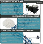 HALF OFF PONDS Simply Clear Koi Pond Filter System with 2HP Blower, UV Clarifier & 3,200 GPH Pump – Filters Ponds Up to 2,500 Gallons – Complete Kit with Bio Media, Multiport Valve, Gauge