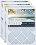 Cabana Filters 6-Pack 18x24x1 MERV 8 AC Furnace Air Filter for Home and Office - Indoor HVAC System Filtration Replacement, Captures Unwanted Particles
