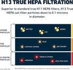 HATHASPACE HSP003 H13 True HEPA Filter Replacement, Dual-Stage Air Purifier Filter with Activated Carbon, Captures Dust, Smoke, Odors, VOCs, Easy to Install, Certified Replacement for HSP003, 1 Set