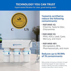 Aquasana Under Sink Water Filter | 3-Stage Claryum Filtration | Reduces up to 99.99% of PFAS, Lead, Chlorine, & More | Under Counter Drinking Water Filter | Includes Chrome Faucet | AQ-6300-CHR