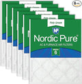 Nordic Pure 24x30x1 (Actual Size: 23 1/2 x 29 1/2 x 3/4) Poly Green MERV 6 AC Furnace Air Filters – Reduces Dust, Pollen, Pet Dander & Allergens – 6-Pack