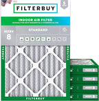 Filterbuy 28x30x2 Air Filter MERV 8 Essential Dust & Allergy Defense (5-Pack), Electrostatic Pleated HVAC AC Furnace Filters Replacement, Made in USA (Actual Size: 27.75 x 29.75 x 1.75)
