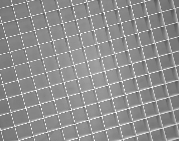 HVAC Premium 8" x 20" Cube Core Eggcrate Return Air Filter Grille for 1" Filter - Aluminum - White [Outer Dimensions: 10.5" x 22.5"]