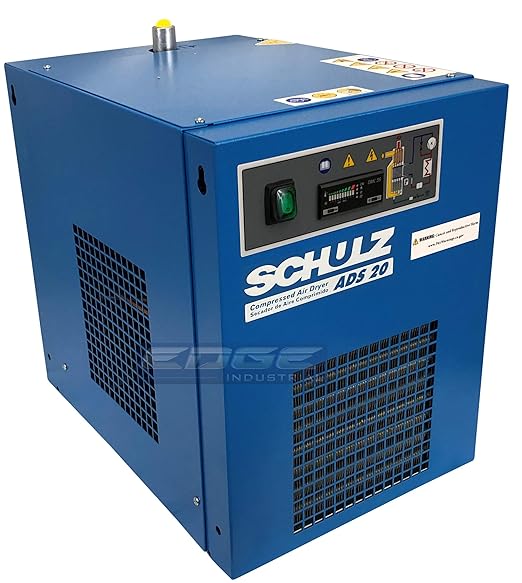 SCHULZ REFRIGERATED AIR DRYER FOR AIR COMPRESSOR, COMPRESSED AIR SYSTEMS, 20-25 CFM, GOOD UP TO 5HP COMPRESSORS MAX (WITH REGULATOR PRE-FILTER)