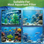Aquarium Filter Floss 24"x36"x0.13" Filter Floss for Fish Tank -Micro Fine Multi-Layer Polishing Aquarium Filter Pad-Filter Media Roll for Crystal Clear Water Cut to Size