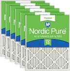 Nordic Pure 12x24x1 (Actual Size: 11 1/2 x 23 1/2 x 3/4) Pleated MERV 13 Air Filters 6 Pack