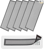 YOKIVE 6 Pcs Magnetic Floor Vent Covers, Floor Register Cover PVC Mesh Air Vent Screen Filters, Great for Home Floor, Wall, Ceiling, Catch Debris Hair Dust (Black, 16-Inch x 6-Inch)