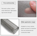 Stainless Steel Woven Wire Mesh 30 Mesh Screen, 304 Metal Cloth Netting Roll, Garden Insect Barrier for Air Bricks Window Vents Filter Use