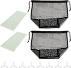 Pond Pump Filter Bag Solid Pump Mesh Box Adjustable Pond Filter Box Protective Pump Barrier Bag Thickened Pump Mesh Bag Anti Clogging Filter Bag with Drawstring for Outdoor