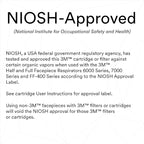 3M P100 Respirator Cartridge/Filter 60923, 1 Pair, NIOSH Approved, Helps Protect Against Organic Vapors, Acid Gases, and Particulates, Magenta, Yellow