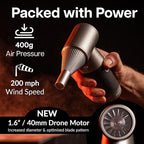 IT Dusters AirTec Ultra Cordless Air Duster for PC & Electronics, Rechargeable Electric Air Blower for Keyboard, Laptop, Console & Home Cleaning, Alternative to Canned Air (Type 8 - Space Core)
