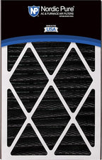 Nordic Pure 16x25x3 (Actual Size: 15 13/16 x 24 5/16 x 3) MERV 12 Plus Carbon Trion Air Bear Cub Replacement Air Filters 3 Pack