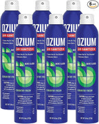 Ozium Air Sanitizer Spray - Room Odor Eliminator for Home, Car, and Office - Country Fresh Air Cleaner - 8 oz Can - 6 Pack