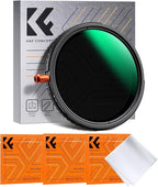 K&F CONCEPT 77mm Black Diffusion Mist Effect 1/4 & Variable ND2-32(1-5 Stops) & Circular Polarizing Filter CPL-in 1 Lens Filter with 18 Multi-Coatings for Camera Lenses (K-Series)