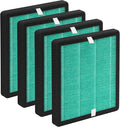 4-Pack R1/P1801/P1802 Replacement Filter Compatible with YIOU Purifier R1/P1802 & Elechomes Purifier P1801, 3-in-1 Filters- Deep Green