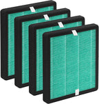 4-Pack R1/P1801/P1802 Replacement Filter Compatible with YIOU Purifier R1/P1802 & Elechomes Purifier P1801, 3-in-1 Filters- Deep Green