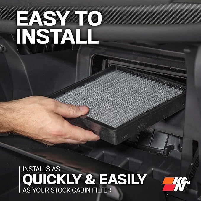K&N LIFETIME Cabin Air Filter: Premium, Washable, Clean Air for your Cabin: Compatible with 2016-2024 JEEP/RAM: Grand Wagoneer, Wagoneer, 1500, 2500, 3500, 4500, 5500, VF2065