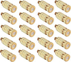 20pcs High Pressure Atomizer Nozzle Brass Misting Nozzles for Outdoor Cooling System, Landscaping, Greenhouse Irrigation, Air Humidification, Anti-Drip Fogging Spray Head(0.016"/0.4mm)