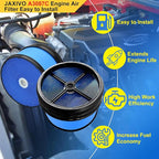A3087C Engine Air Filter Compatible With 06-10 Silverado/Sierra 2500HD,07-10 Silverado/Sierra 3500HD,07 Silverado/Sierra 2500HD 3500 Classic, 6.6L 8Cyl Replaces P610875