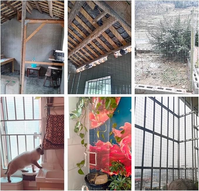 Livestock Fencing Roll Galvanised Welded Wire Mesh Roll Garden Chicken Wire Animals Enclosure for Chickens, Rabbits, Dogs, Window Guards Vegetable Protection for Indoor or Outdoor ( Size : L:1m-H:1m-0