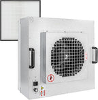 Professional HEPA Laminar Flow Hood, H14 High Efficiency Filter, Silver, 22.6x22.6x10.2 Inch, Clean Room Grade Laboratory Fan System with Control Board